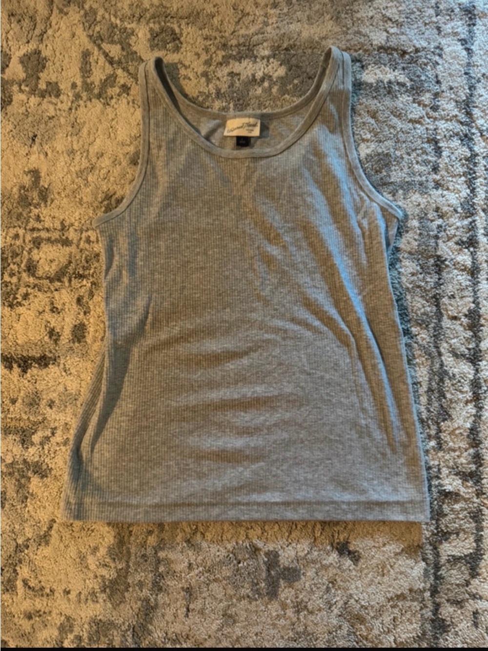 Universal Thread Light Gray Ribbed Tank Top
